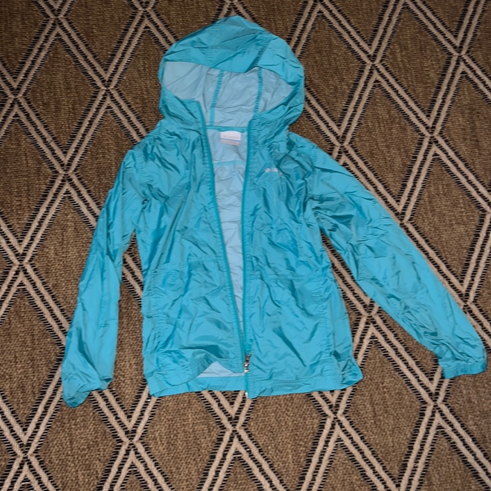 Teal Columbia Rain Jacket